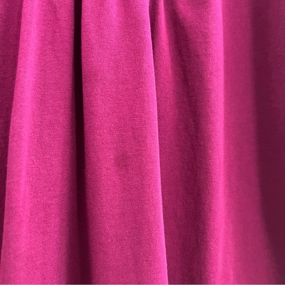 J Jill Plum Pleated Henley Long Sleeve Lagenlook Top - Picture 5 of 8